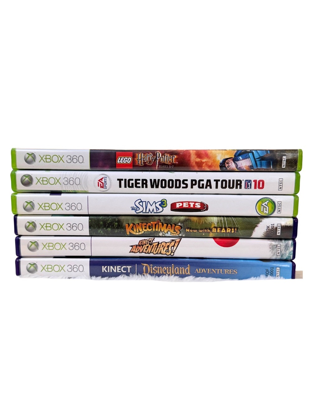 Xbox 360 Game Lot - Kinect & Classics (Green/White/Blue Spines)
